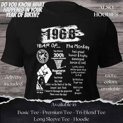 1968 TShirt and Hoodie is a Creative Graphic design for Men and Women