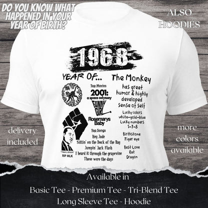 1968 TShirt and Hoodie is a Creative Graphic design for Men and Women