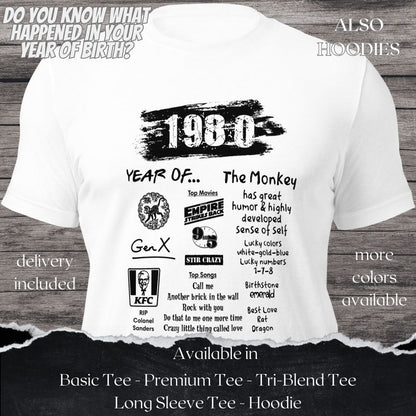 1980 TShirt and Hoodie is a Creative Graphic design for Men and Women