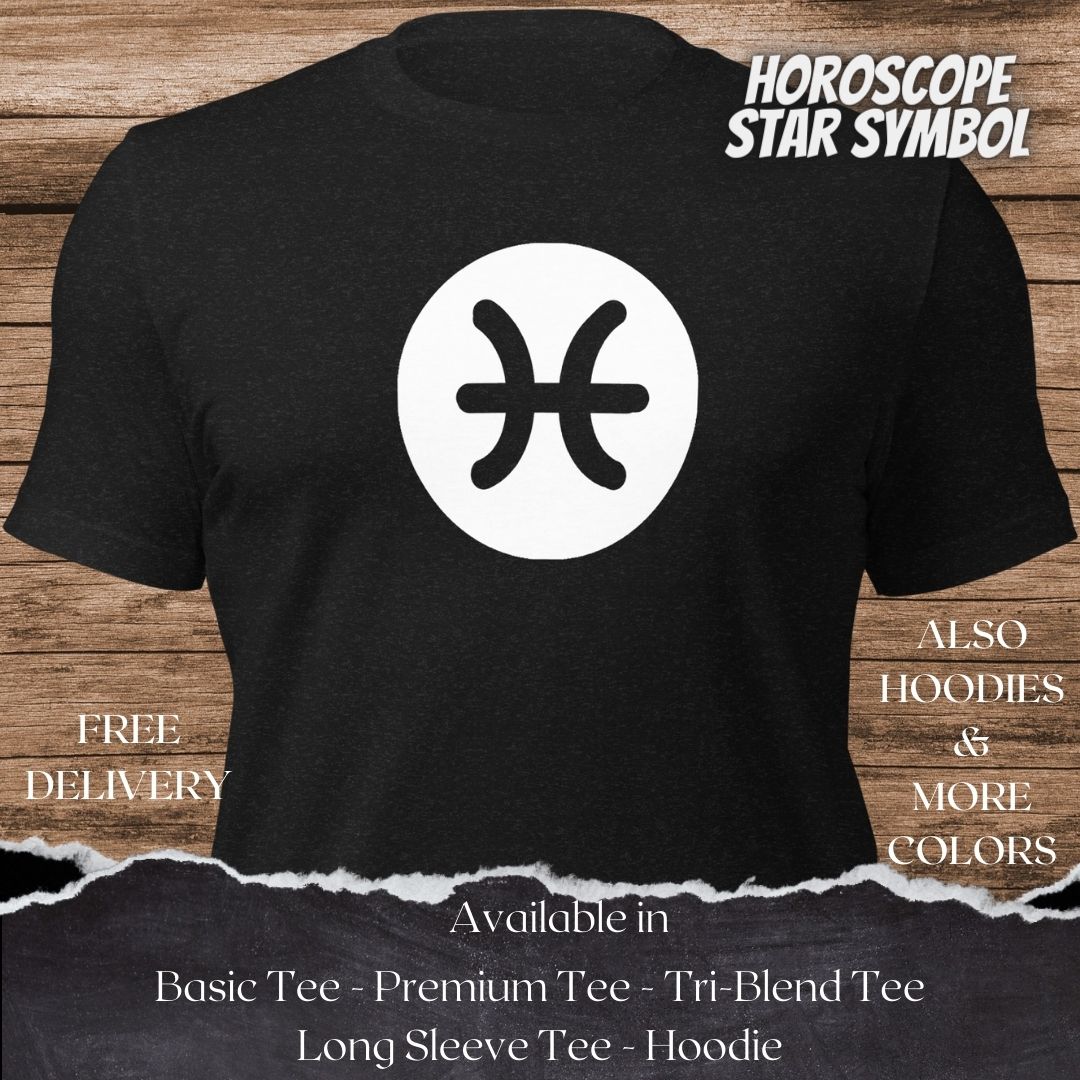 Pisces Star Symbol TShirt and Hoodie for Men and Women