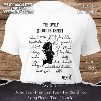 Gemini Star Sign Personality Traits TShirt and Hoodie for Men and Women