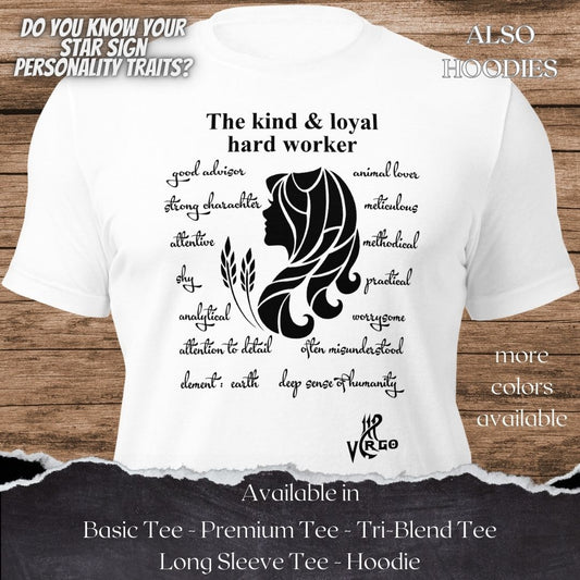 Virgo Star Sign Personality Traits TShirt and Hoodie for Men and Women