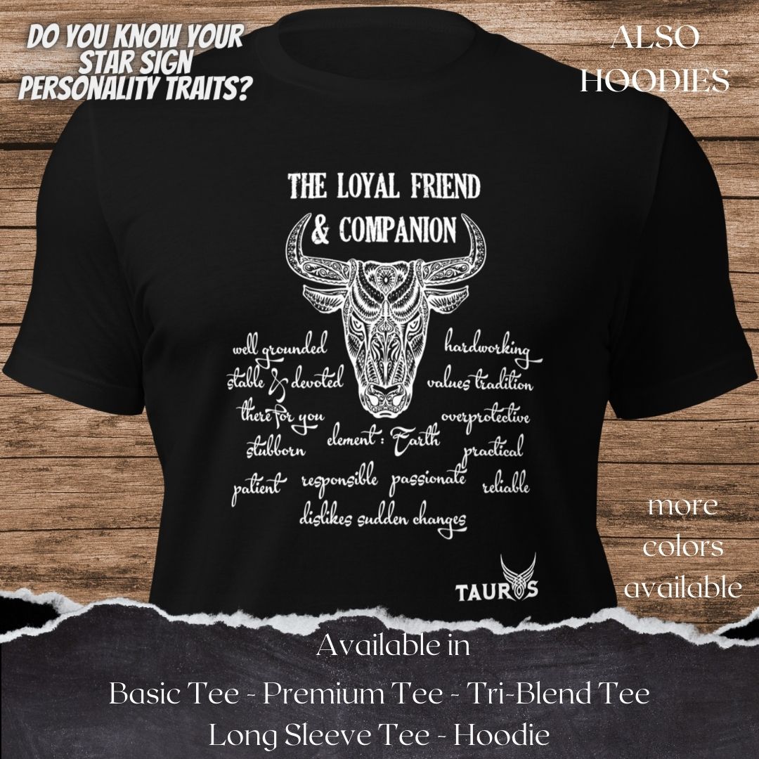 Taurus Star Sign Personality Traits TShirt and Hoodie for Men and Women