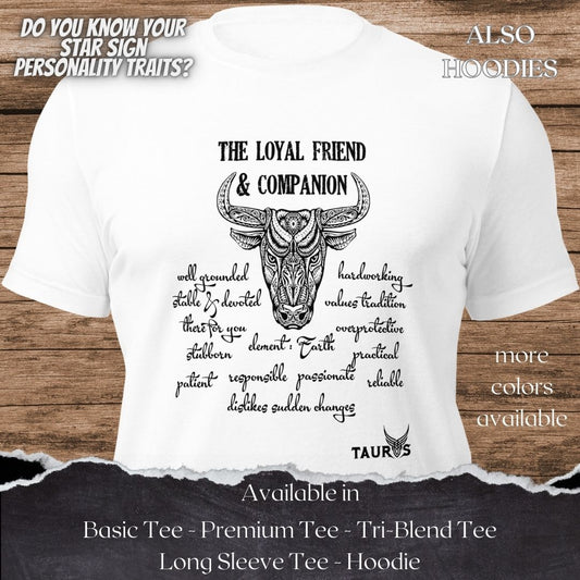 Taurus Star Sign Personality Traits TShirt and Hoodie for Men and Women