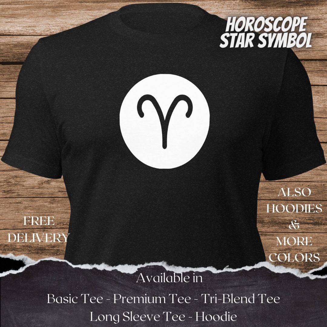 Aries Star Symbol TShirt and Hoodie for Men and Women
