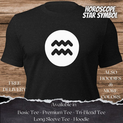 Aquarius Star Symbol TShirt and Hoodie for Men and Women