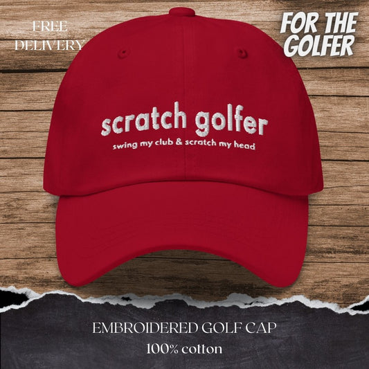 Scratch Golfer Golf Cap for Men and Women in 100% Cotton