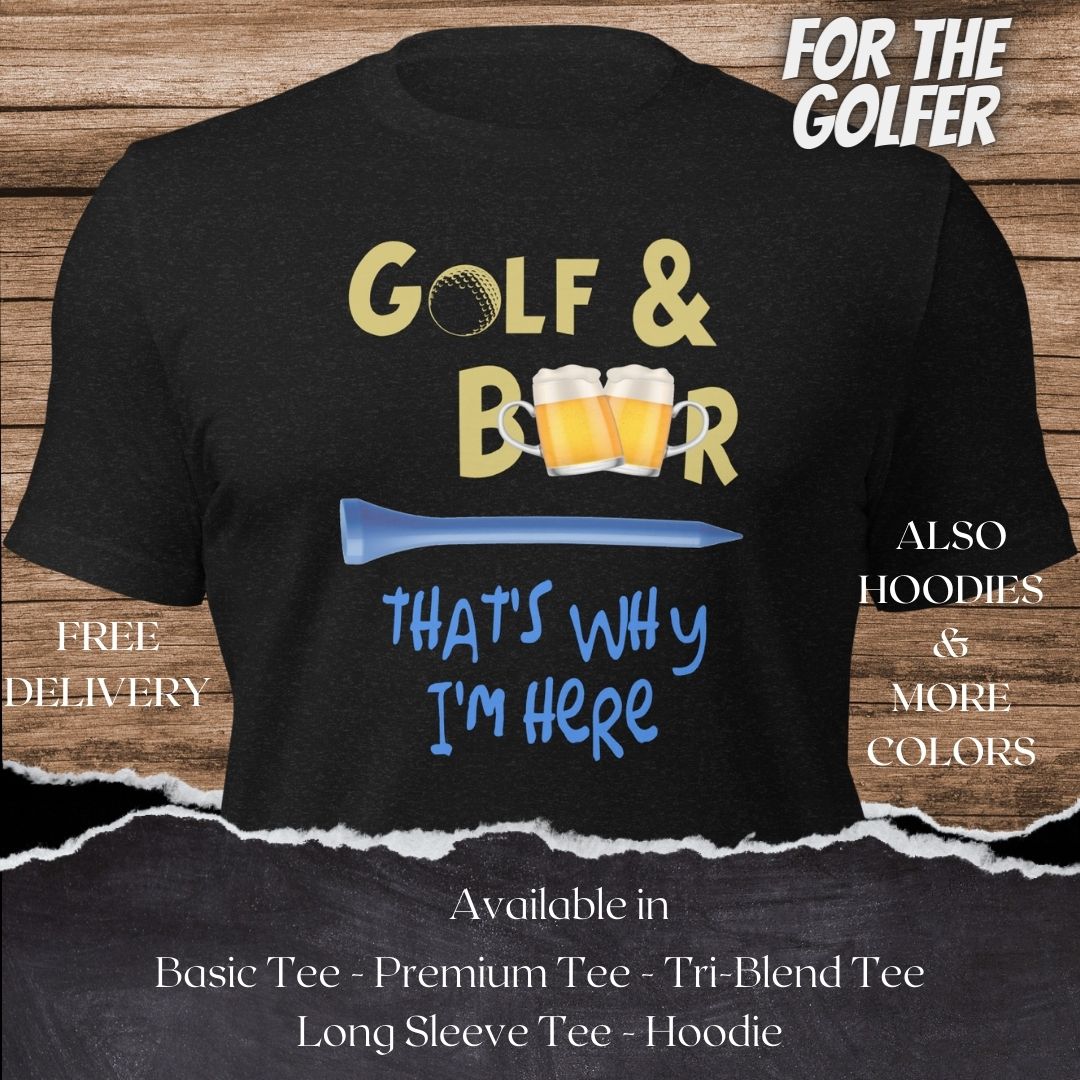 Golf and Beer Golf TShirt and Hoodie is a Creative Golf Graphic design for Men and Women