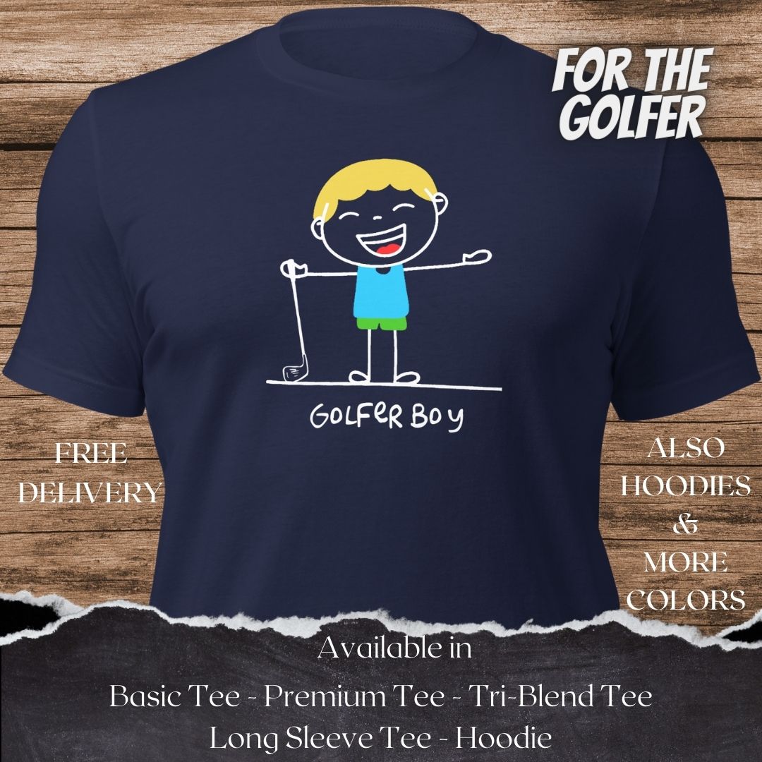 Golfer Boy Golf TShirt and Hoodie is a Creative Golf Graphic design for Men and Women