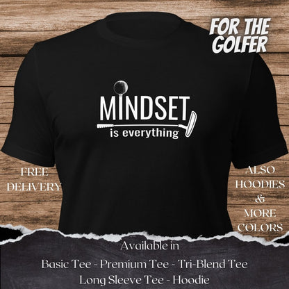 Mindset Golf TShirt and Hoodie is a Creative Golf Graphic design for Men and Women (Copy)