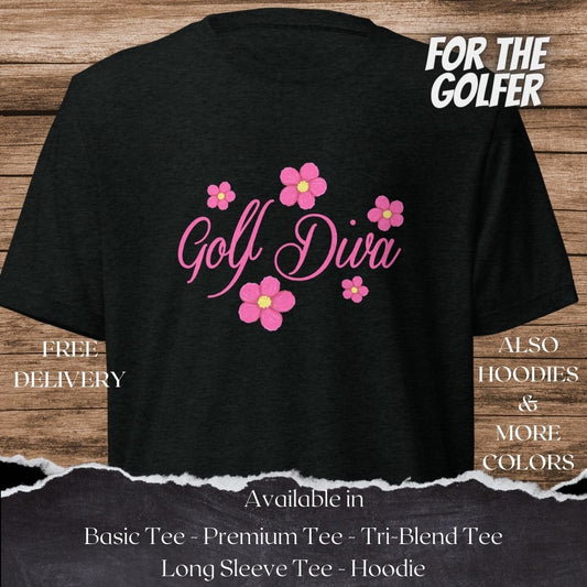Golf Diva Golf TShirt and Hoodie is a Creative Golf Graphic design for Women