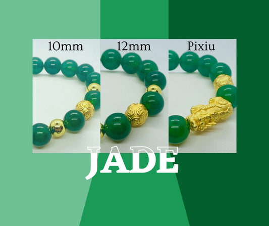 Natural Hetian Jade Bracelet in 10-12 mm Stones