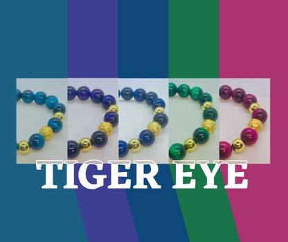 Pink Tiger Eye Bracelet in 10mm Stones