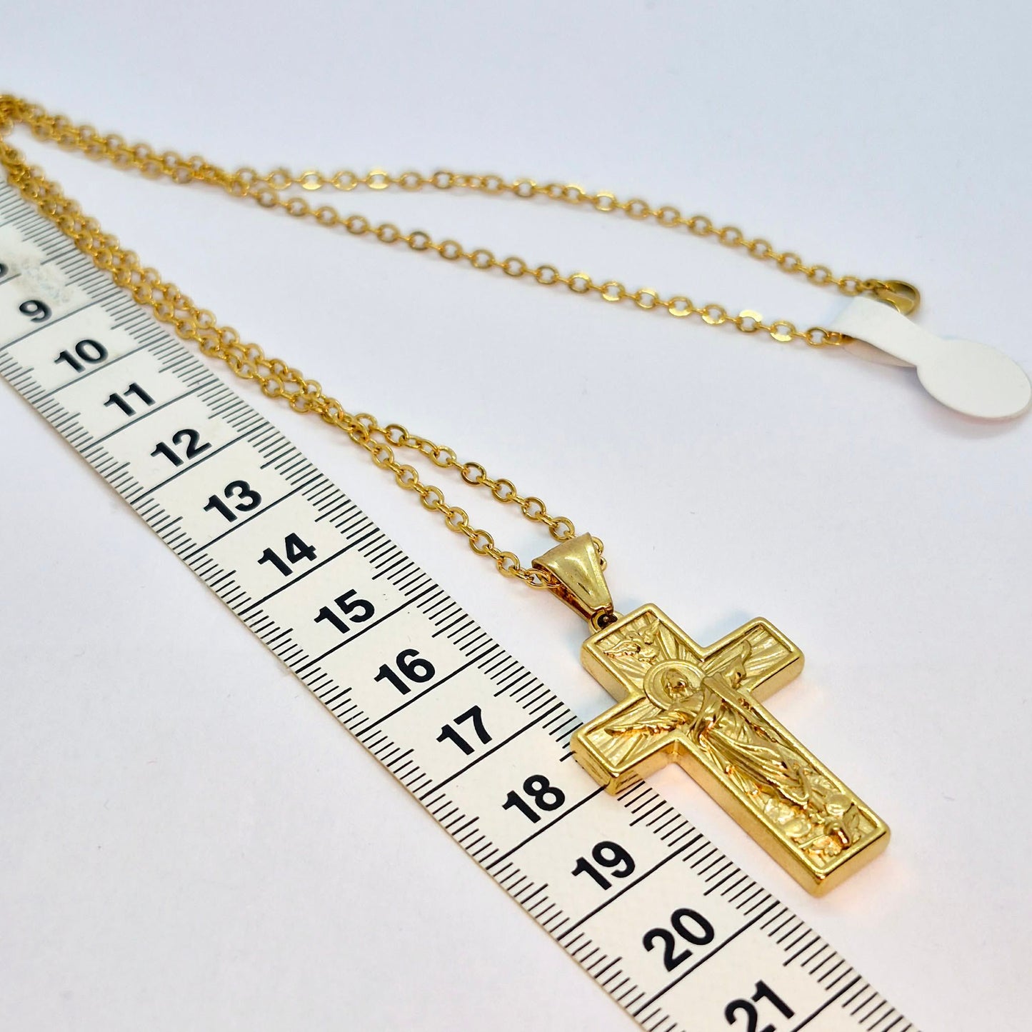 Cross Pendant with Chain Necklace in Gold Platted Stainless Steel (Copy)