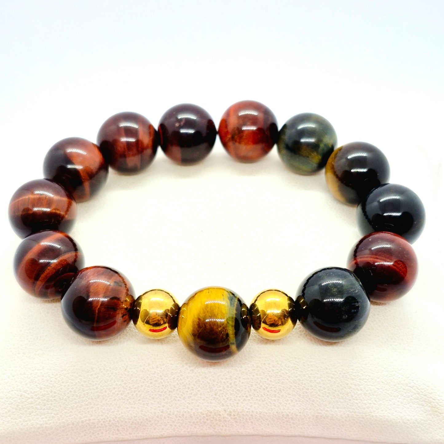 Natural Dark Red Tiger Eye in 14mm Stones
