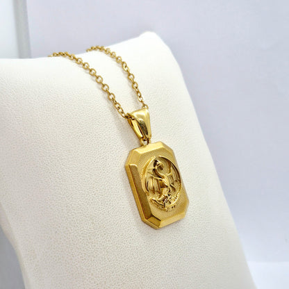 Tree of Life Pendant with Chain Necklace in Gold Platted Stainless Steel