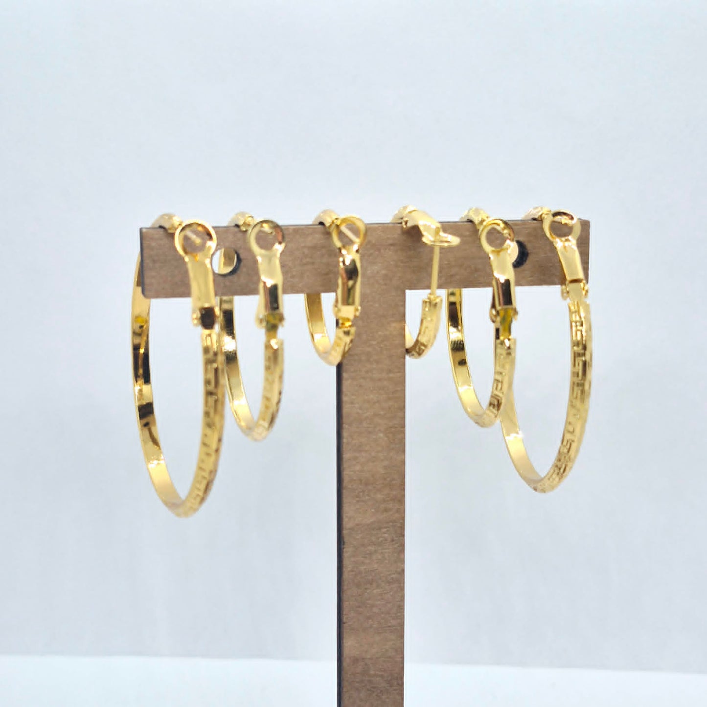 Stainless Steel Gold Plated Hoop Earrings