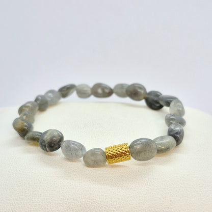 Natural Labradorite Bracelet in Irregular Stones