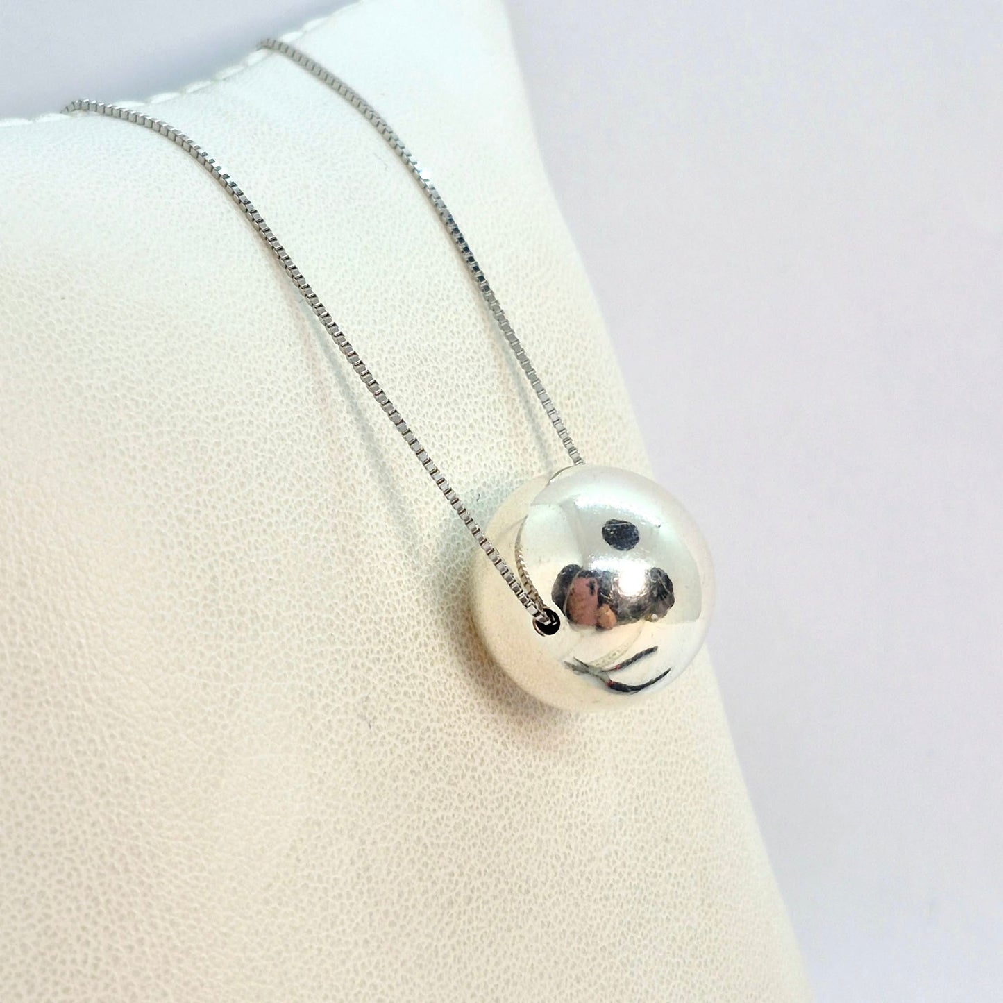 925 Sterling Zilveren Bol Hanger Ketting met Sterling Zilveren Ketting