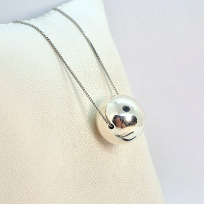 925 Sterling Zilveren Bol Hanger Ketting met Sterling Zilveren Ketting