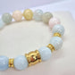 Natural Beryl Morganite Bracelet in 10mm Stones