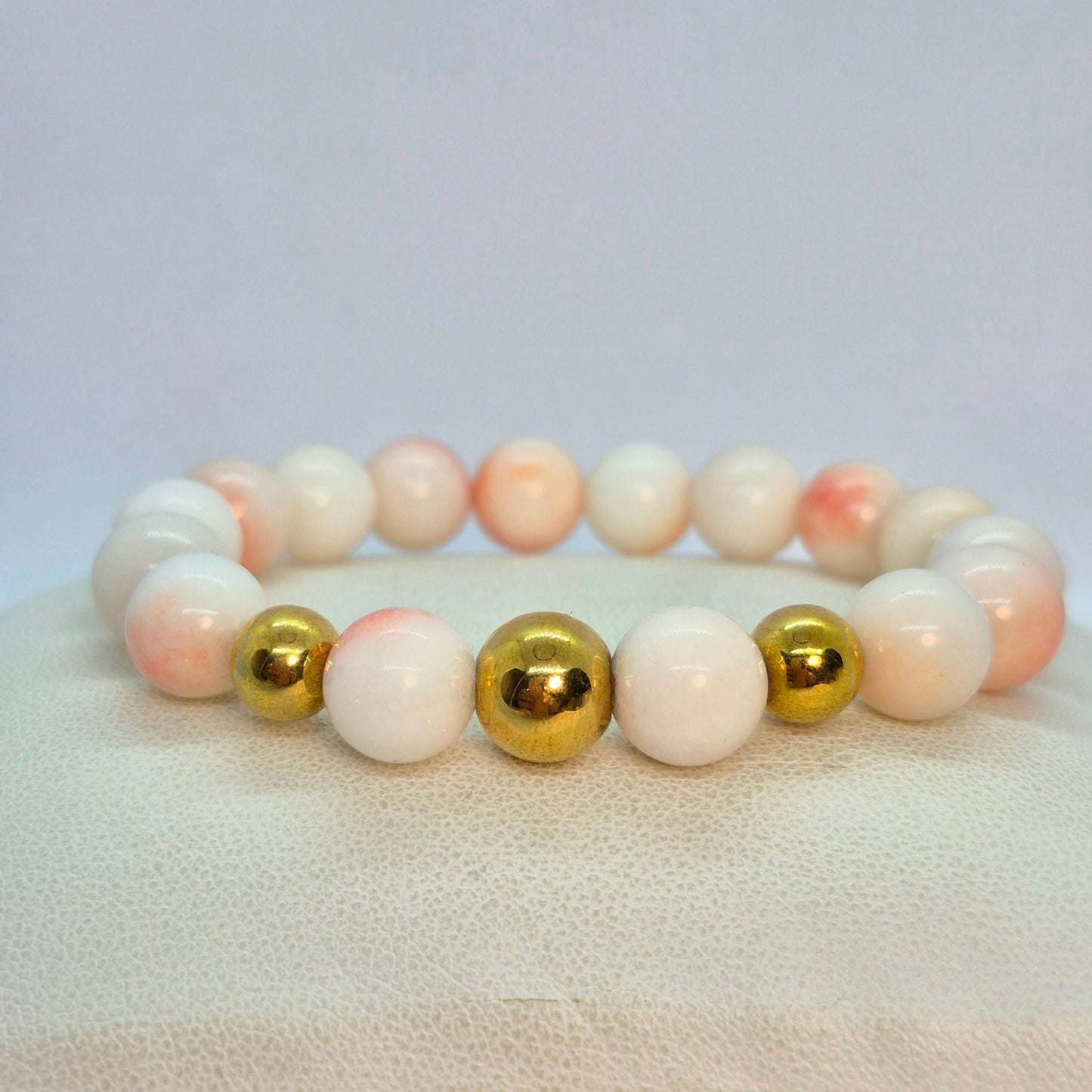 Natural Pink Jasper Bracelet in 10mm Stones
