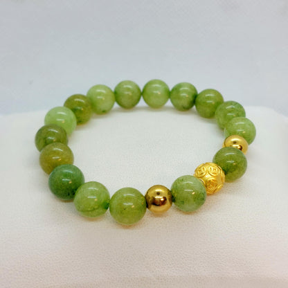 Natural Peridot Bracelet with 10mm Stones