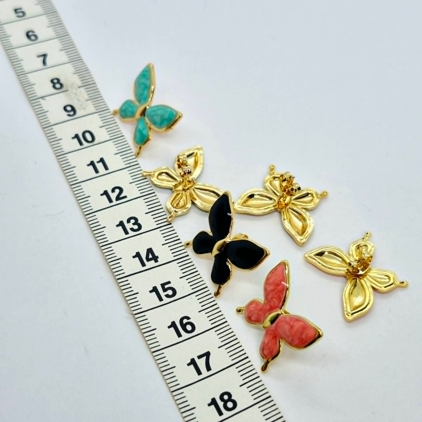 Butterfly Stud Earrings in Stainless Steel Gold Plating
