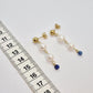 Natural Pearl Dangle Earrings in Gold Plated Stainless Steel