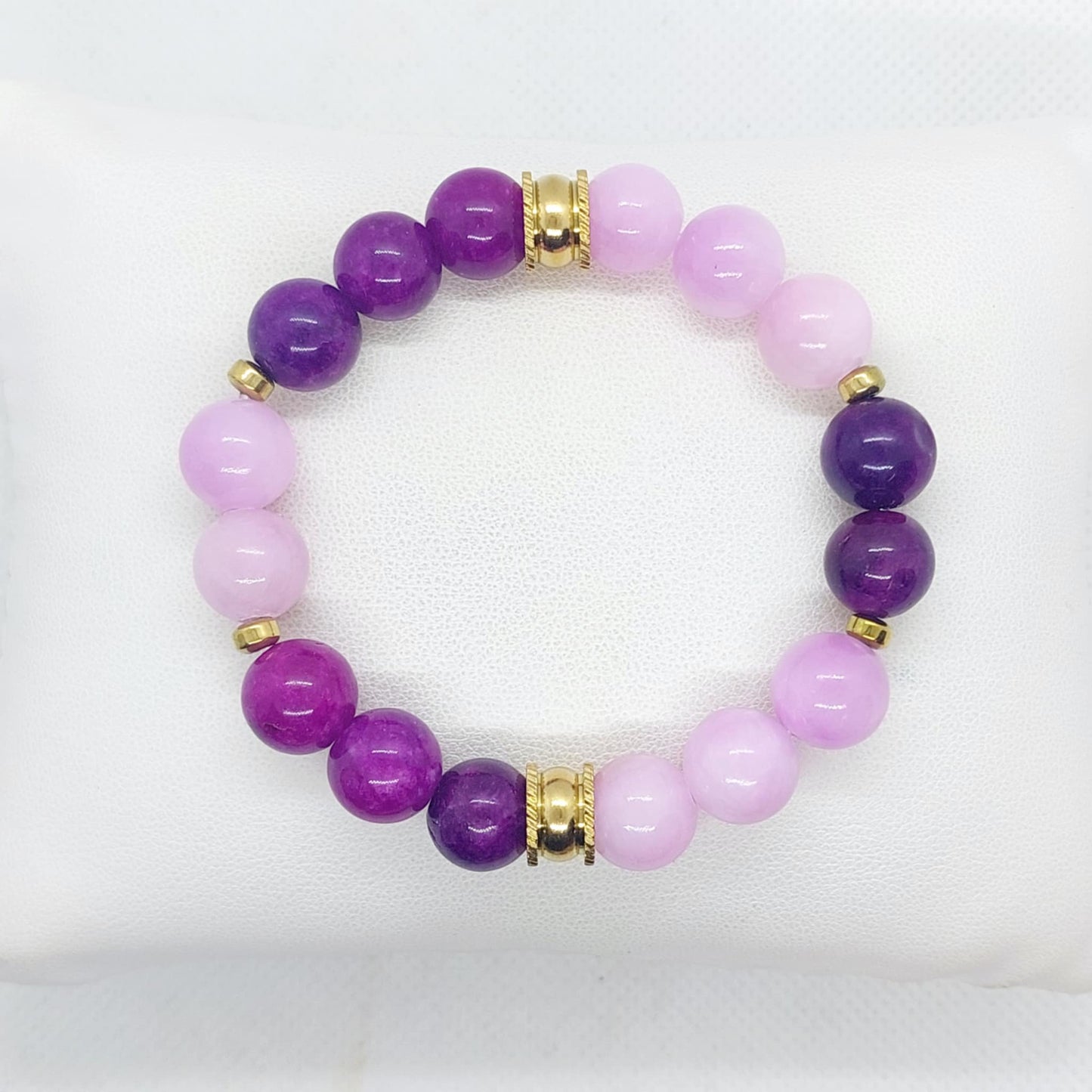 Lepidolite meets Sugilite Bracelet in 10m Natural Stones