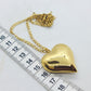 Big Heart Pendant with Stainless Steel Gold Plated Chain Necklace