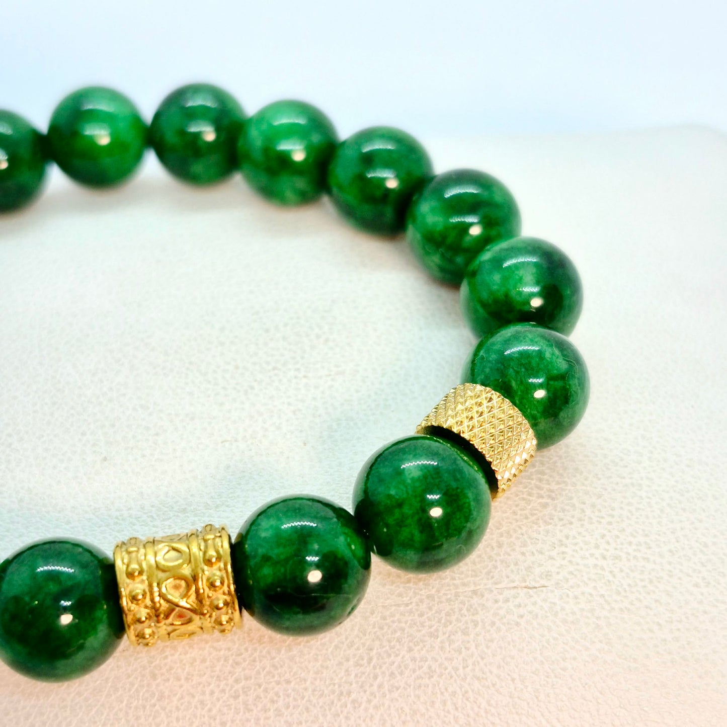 Natural South China Jade Bracelet in 10mm Stones