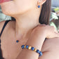 Natural AAA Sapphire Stone Set in 10mm Stones with Stainless Steel Gold Plated