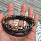 Natural Stone Leather Bracelets for Men with Hematite, Lapis, Turquoise or Tiger Eye