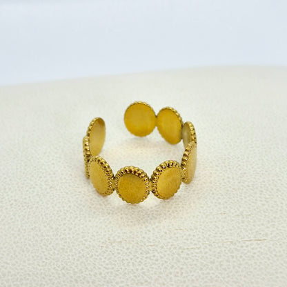 Gold Plated Stainless Steel Ring Resizeable