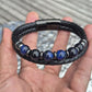Tiger Eye and Leather Bracelets for Men
