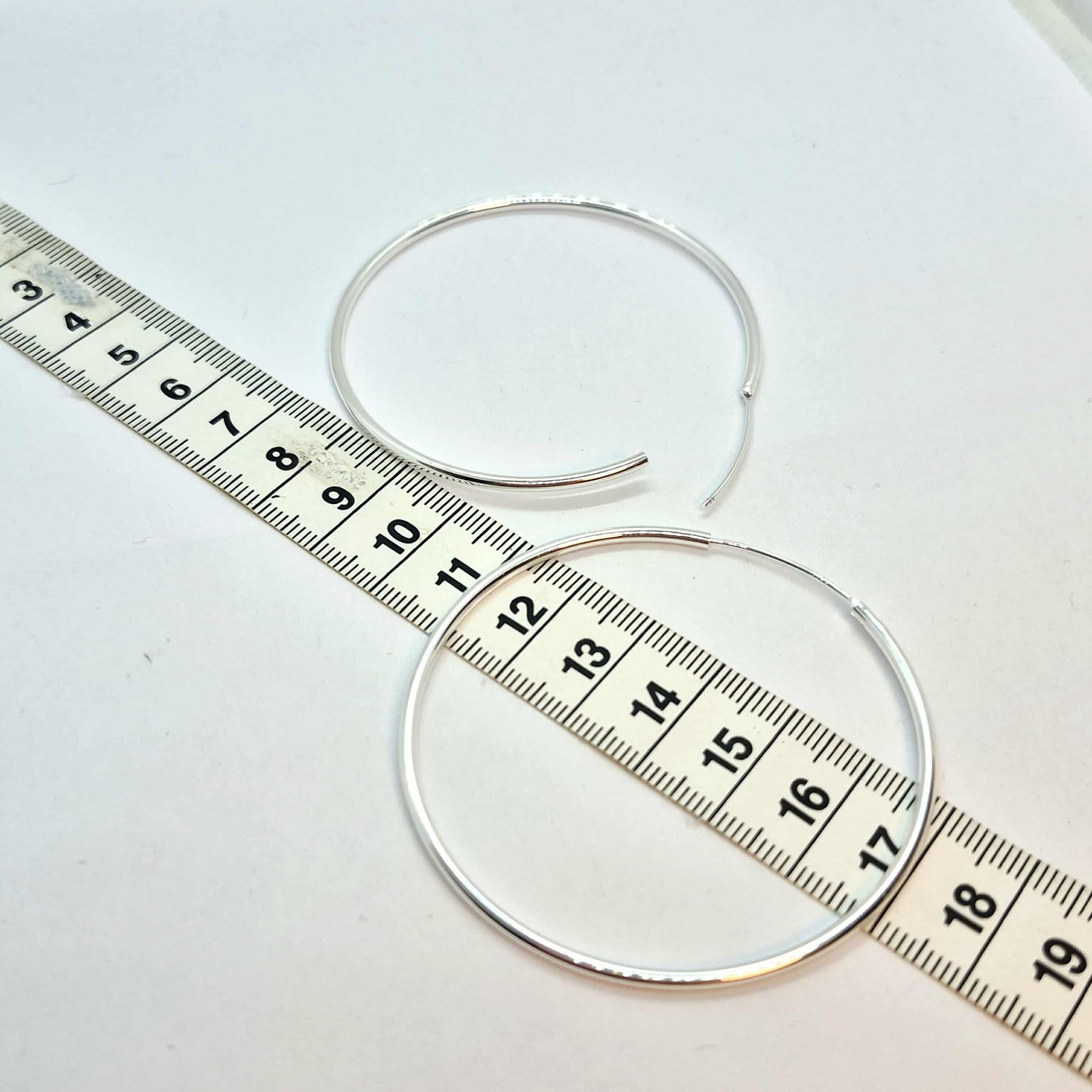 Big Sterling Silver Hoop Earrings