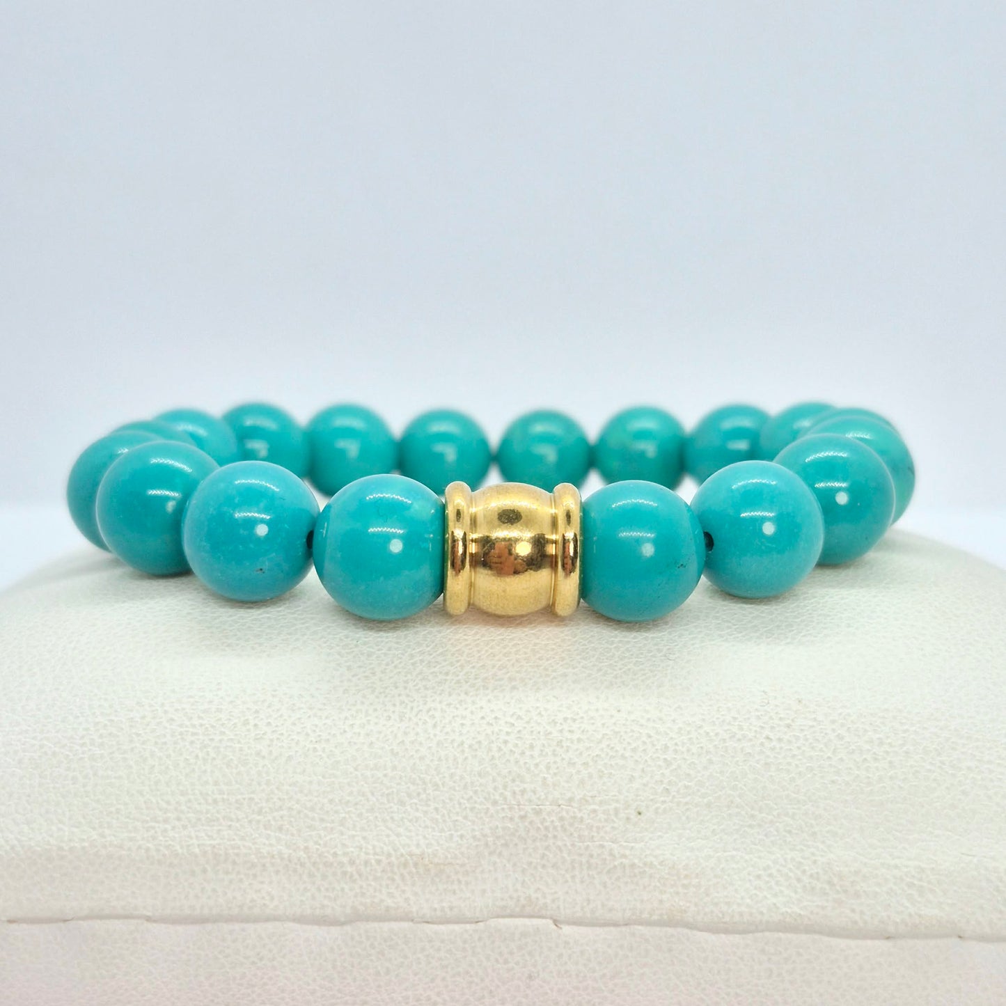 Natural Turquoise Bracelet in 10mm Stones