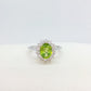 Natural Peridot Ring with 2ct Stone in Sterling Silver (Copy)