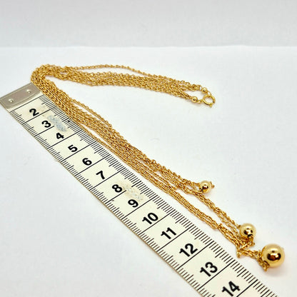 Triple Chain Necklace in 10K Solid Gold
