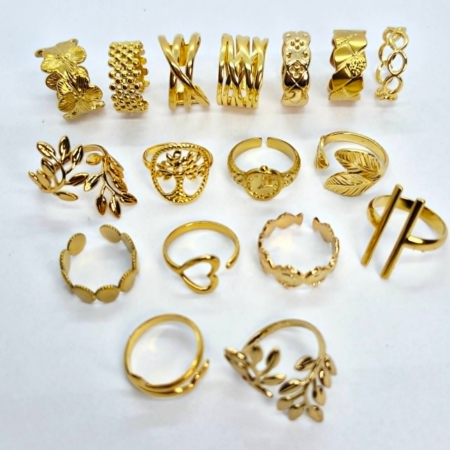 Gold Plated Stainless Steel Ring Resizeable
