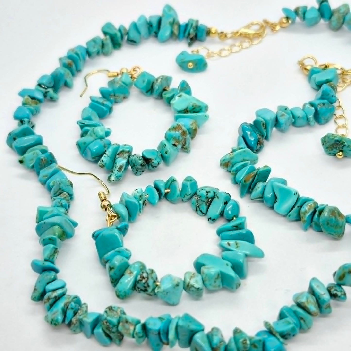 Natural Irregular Size Turquoise Set