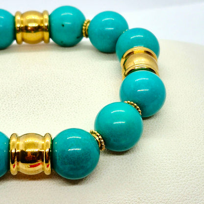 Natural Turquoise Bracelet in 12mm Stones