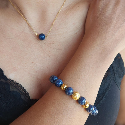 Natural Sapphire Bracelet in 10mm Stones
