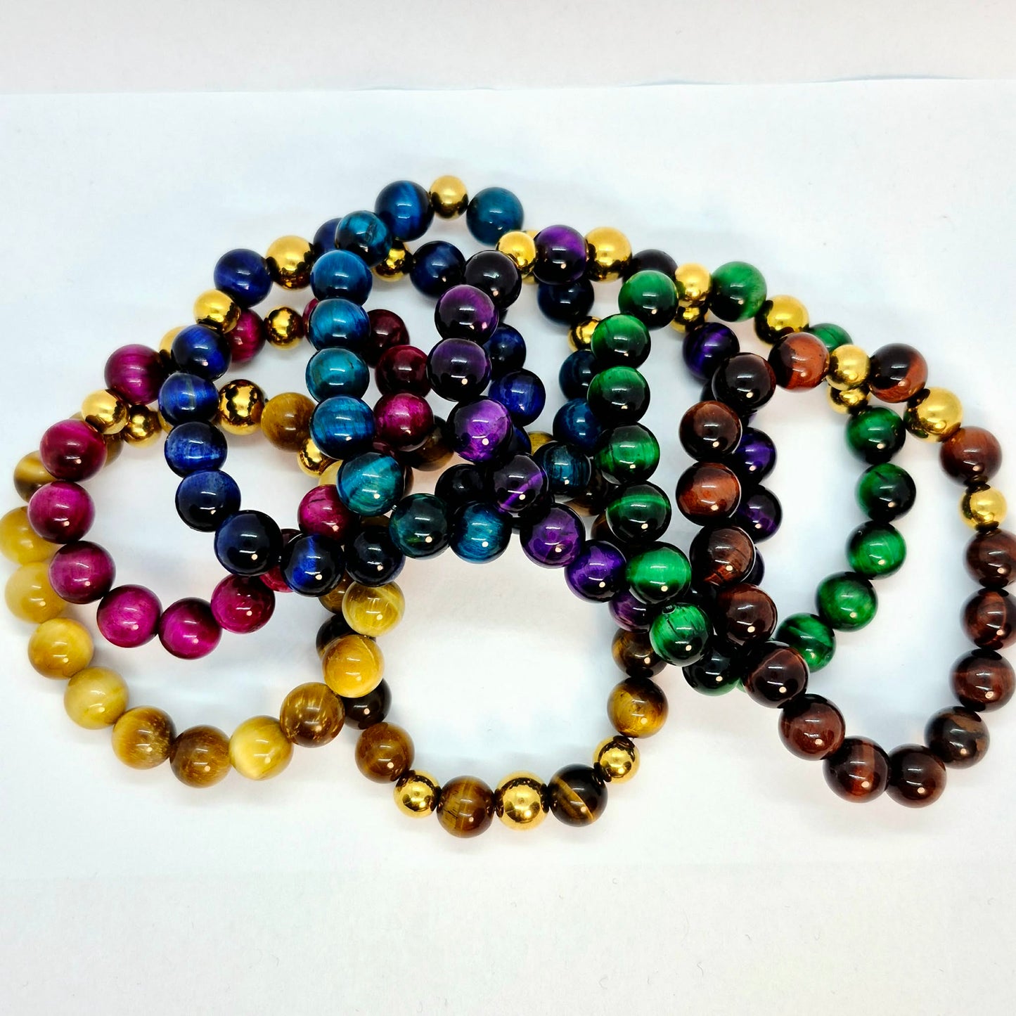 Tiger Eye Bracelet Collection in 10mm Stones