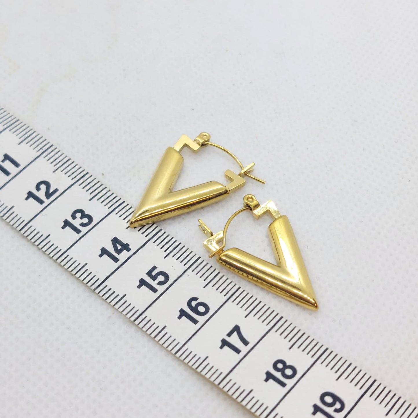 Earrings in Gold Plated Stainless Steel