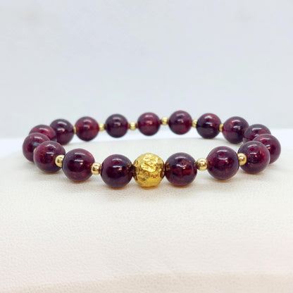 Natural AAA Ruby Stone Bracelet in 8mm Stones