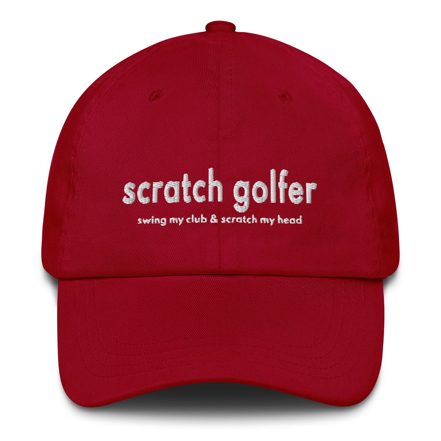 Scratch Golfer Golf Cap for Men and Women in 100% Cotton