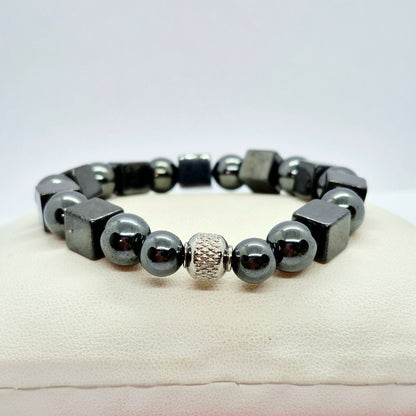 Natural Hematite Bracelet in 10mm Stones