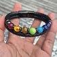 Tiger Eye and Leather Bracelets for Men